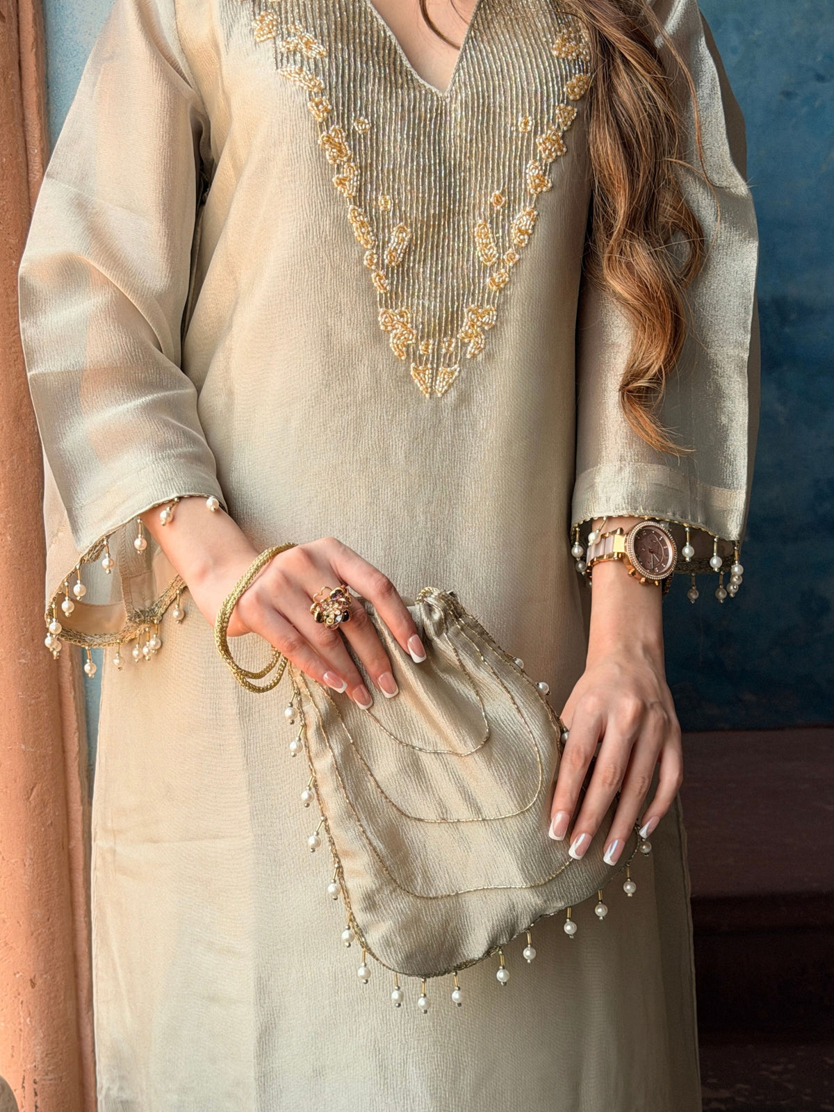 Kesar — 2-Piece Suit With Potli