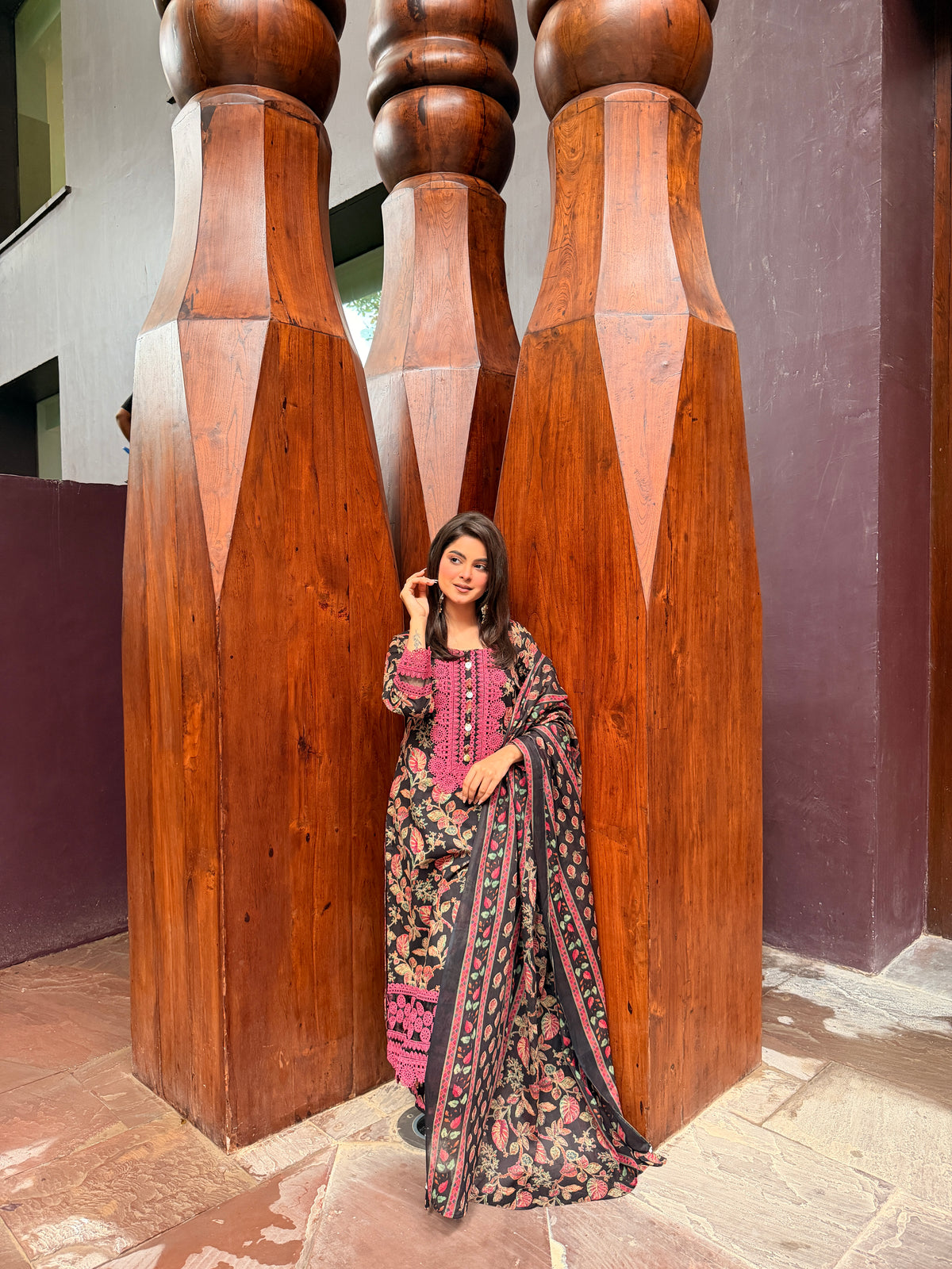 printed cotton suit set