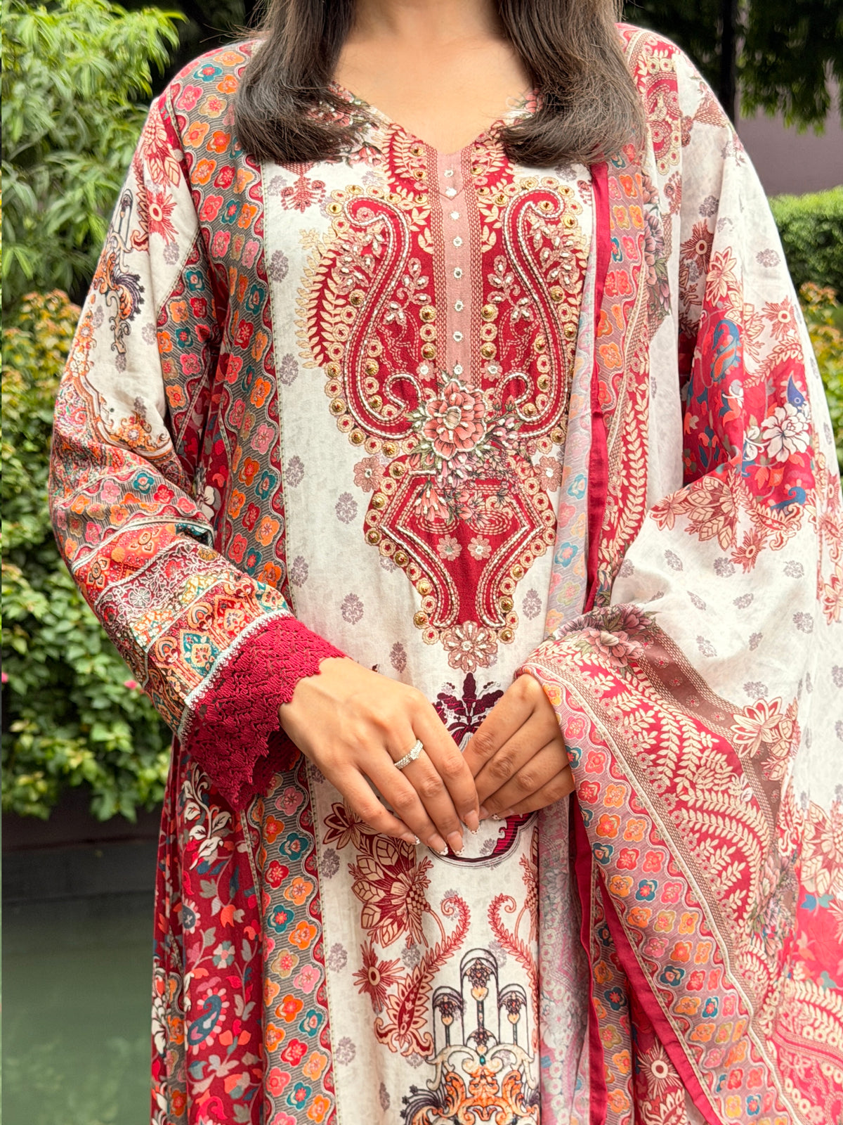 hand block printed cotton suit set