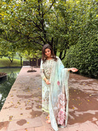 Floral print Suit With Dupatta
