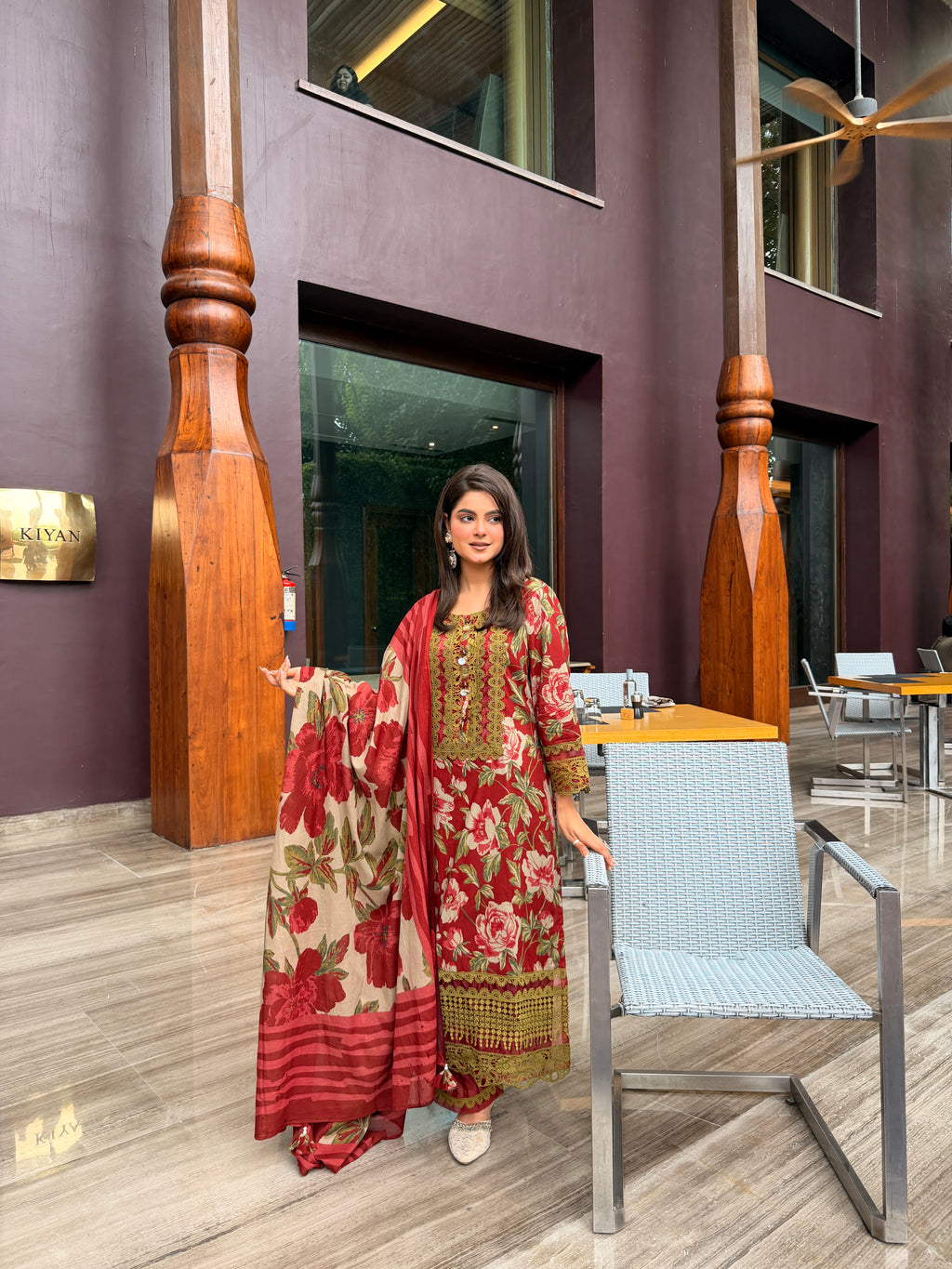 printed cotton suit set