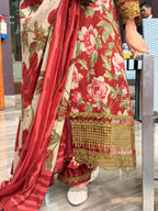 printed cotton suit set
