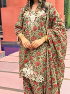 floral cotton suit set for women
