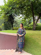 Floral print Suit With Dupatta