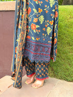 Floral print Suit With Dupatta