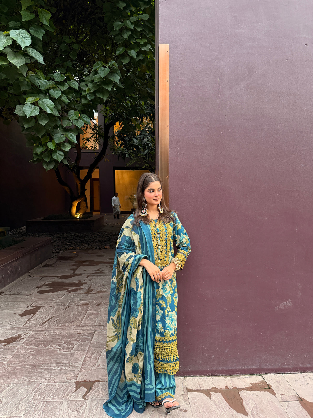 floral cotton suit set for women