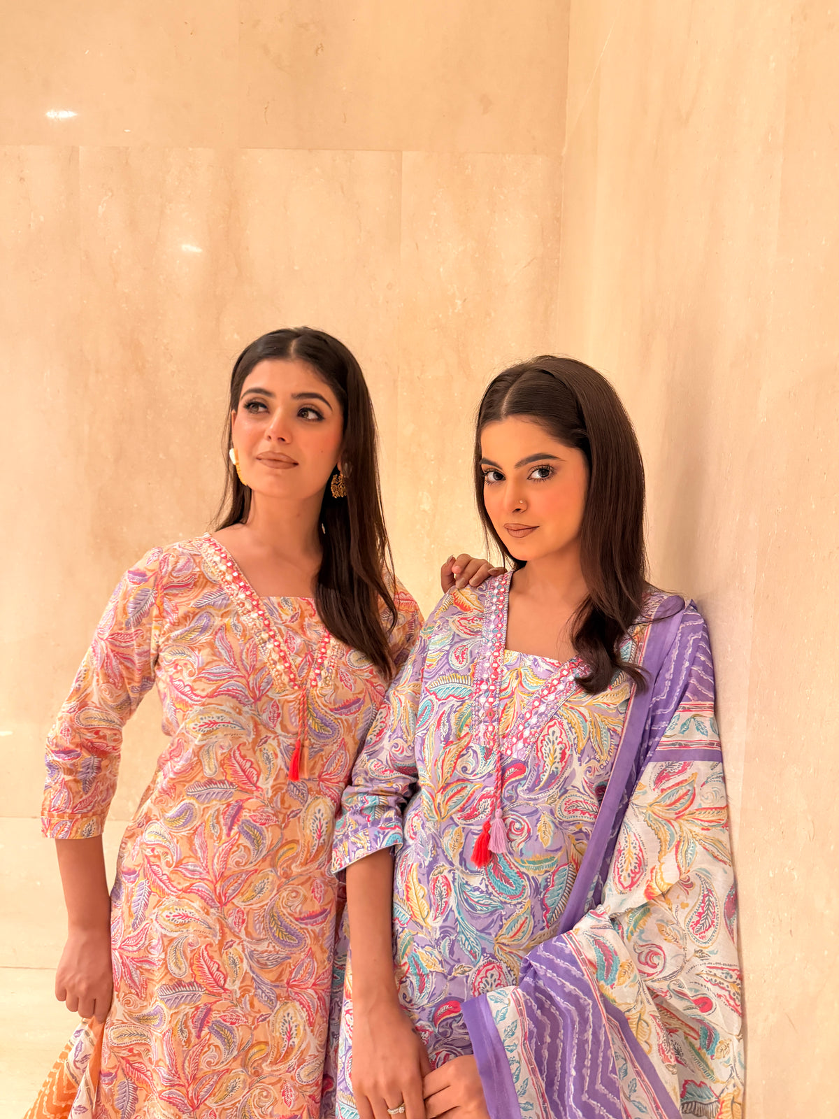 printed cotton suit set
