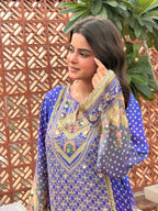 embroidered suit with dupatta set