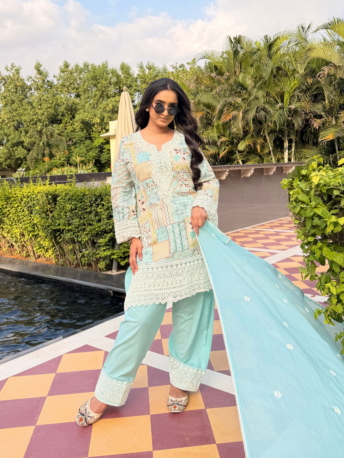 ethnic 3 piece suit set for women