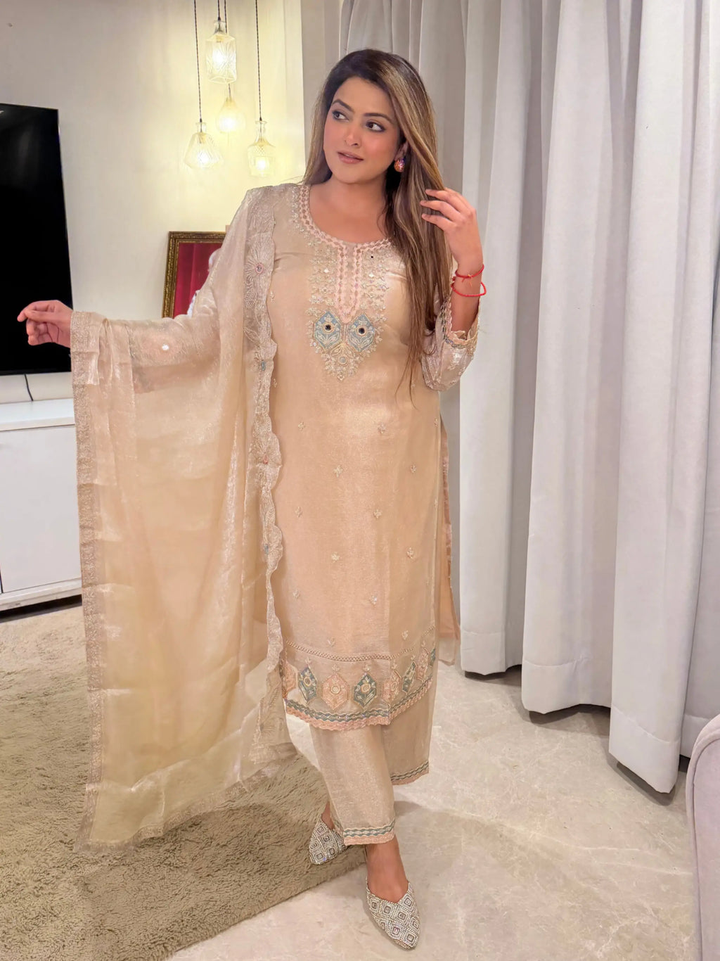 ethnic 3 piece suit set for women
