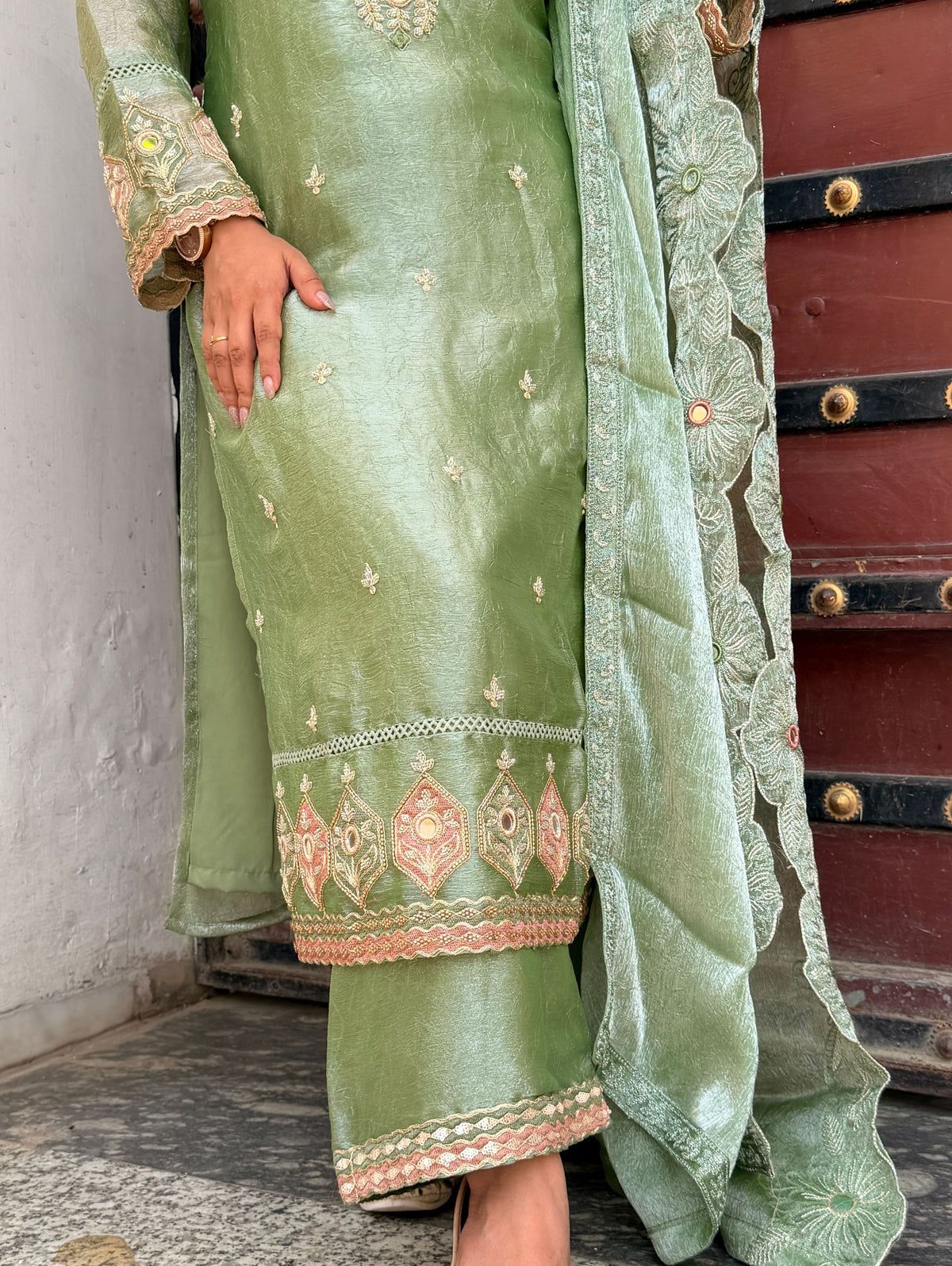 buy embroidered suit set online