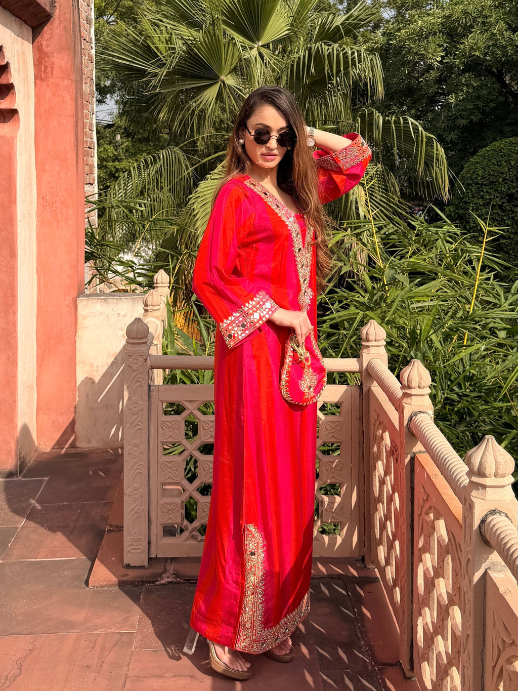 Kashmiri Mirch — 2-Piece Suit With Potli