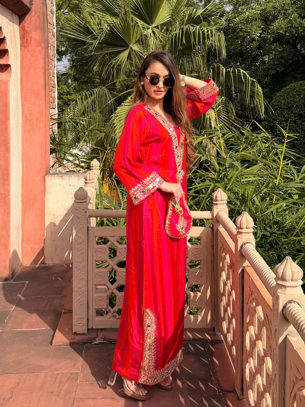 Kashmiri Mirch — 2-Piece Suit With Potli